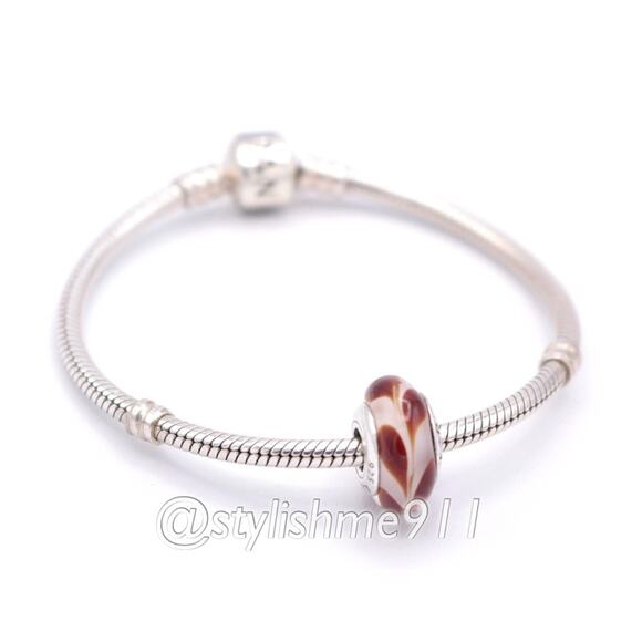 Authentic PANDORA Brown Swirl Charm - Picture 4 of 8